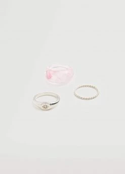 Mango Teen Pack Of 3 Combined Rings Silver -Mango Bags Sales Store unnamed file 1503
