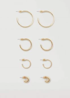Mango Teen 4-pack Of Hoop Earrings Gold -Mango Bags Sales Store unnamed file 1509