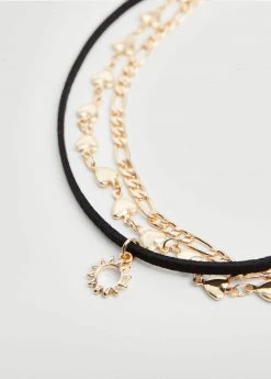Mango Teen 3-pack Of Necklaces Gold