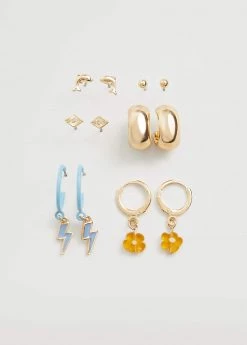 Mango Teen 6-pack Earrings Gold
