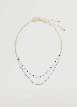 Mango Teen Mixed Bead Necklace Gold -Mango Bags Sales Store unnamed file 1531