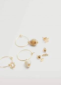 Mango Teen Combined Earrings Pack Gold