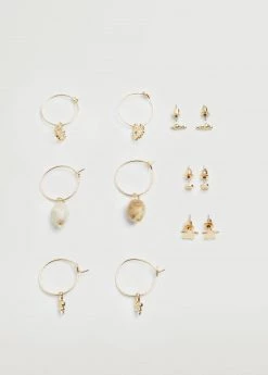 Mango Teen Combined Earrings Pack Gold -Mango Bags Sales Store unnamed file 1552