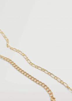 Mango Teen Double Chain Necklace Gold