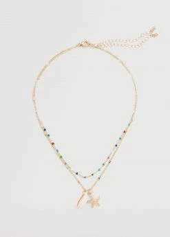 Mango Teen Mixed Bead Necklace Gold -Mango Bags Sales Store unnamed file 1564