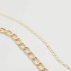Mango Teen Double Chain Necklace Gold