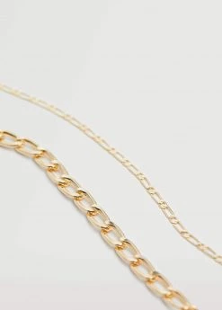Mango Teen Double Chain Necklace Gold