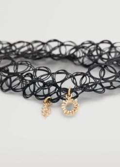 Mango Kids 2 Pendant Chockers Pack Black