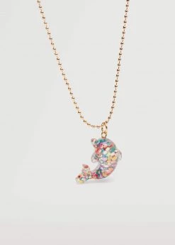 Mango Kids Dolphin Pendant Necklace Gold