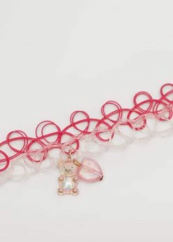 Mango Kids 2 Pendant Chockers Pack Light Pink