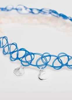 Mango Kids 2 Pendant Chockers Pack White