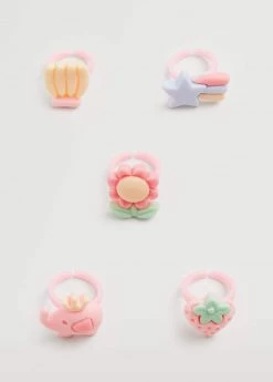 Mango Kids Pack Of 5 Combined Rings Light/pastel Purple -Mango Bags Sales Store unnamed file 1613