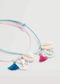 Mango Kids Shell 2 Pack Bracelets White