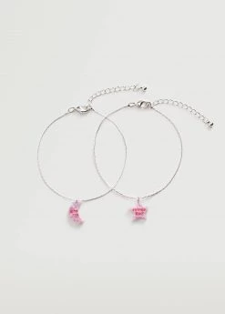 Mango Kids 2-pack Message Bracelets Light/pastel Purple -Mango Bags Sales Store unnamed file 1626