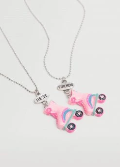 Mango Kids Best Friends Necklace 2 Set Silver