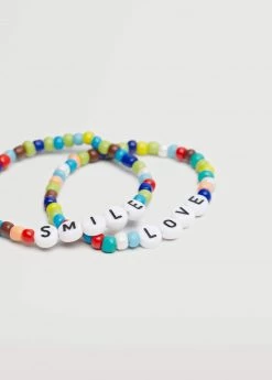 Mango Kids 2-pack Message Bracelets Blue