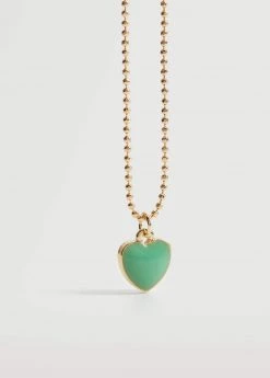 Mango Kids Heart Pendant Necklace Gold