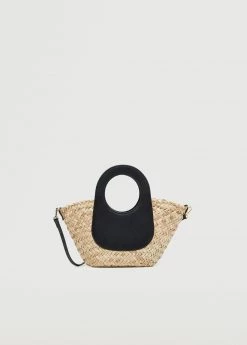 Mango Double Strap Mini Basket Bag Black -Mango Bags Sales Store unnamed file 170
