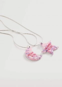 Mango Kids Best Friends Necklace 2 Set Light/pastel Purple