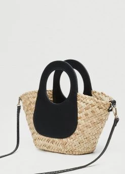 Mango Double Strap Mini Basket Bag Black -Mango Bags Sales Store unnamed file 171