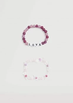 Mango Kids 2-pack Message Bracelets Light/pastel Purple -Mango Bags Sales Store unnamed file 1713