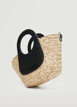 Mango Double Strap Mini Basket Bag Black -Mango Bags Sales Store unnamed file 172