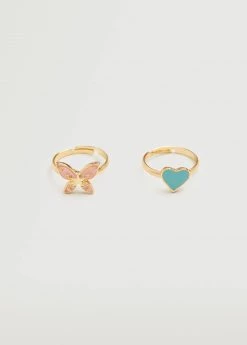 Mango Kids 2-pack Combined Rings Turquoise -Mango Bags Sales Store unnamed file 1728