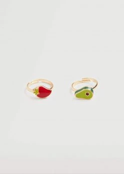 Mango Kids Pack Of 2 Fruit Rings Gold -Mango Bags Sales Store unnamed file 1731
