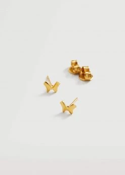 Mango Kids Butterfly Earrings Gold