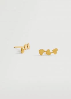 Mango Kids Heart Earrings Gold