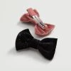 Mango Kids 2 Pack Bow Hairclip Black