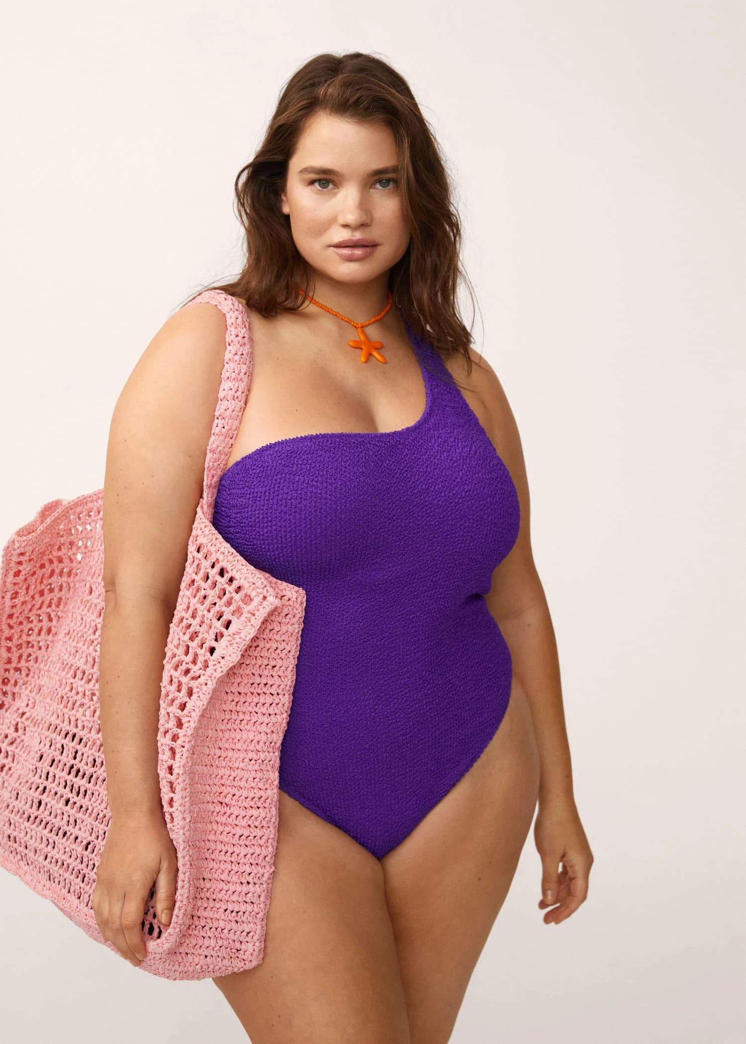 Mango Raffia Shopper Bag Neon Pink 1 Mango Raffia Shopper Bag Neon Pink