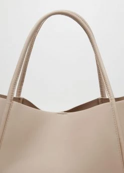 Mango Shopper Bag With Double Handle Ice Grey -Mango Bags Sales Store unnamed file 192