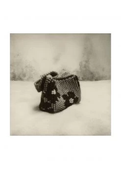 Mango Beaded Wood Handbag Red