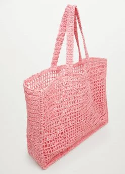 Mango Raffia Shopper Bag Neon Pink 20 Mango Raffia Shopper Bag Neon Pink -Mango Bags Sales Store unnamed file 21