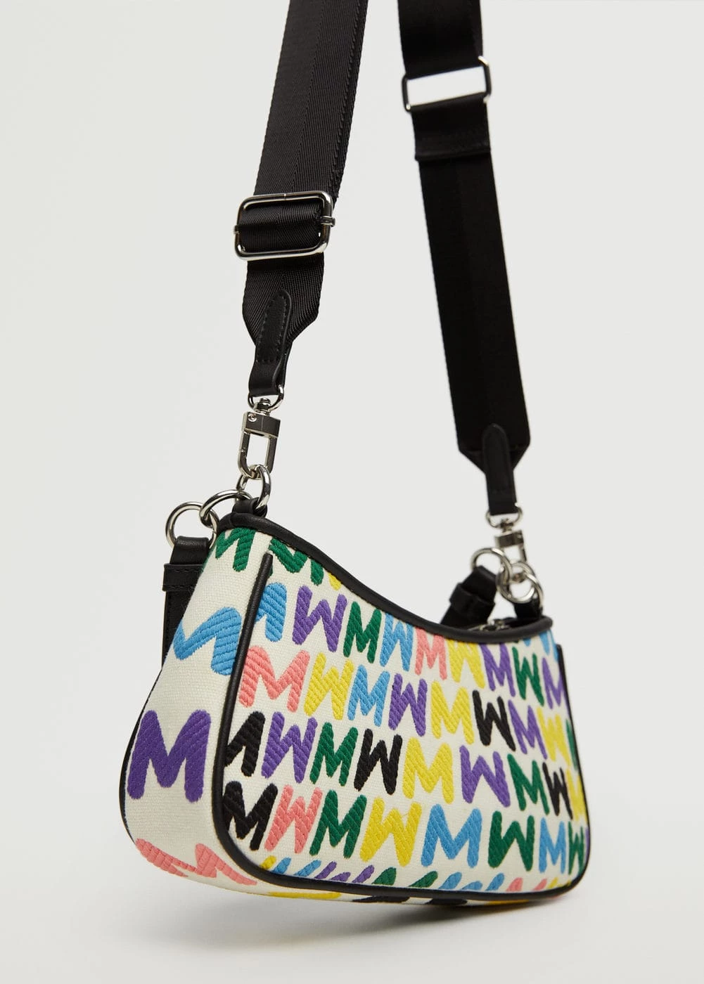 Mango Baguette Bag With Logo Chocolate 1 Mango Baguette Bag With Logo Chocolate