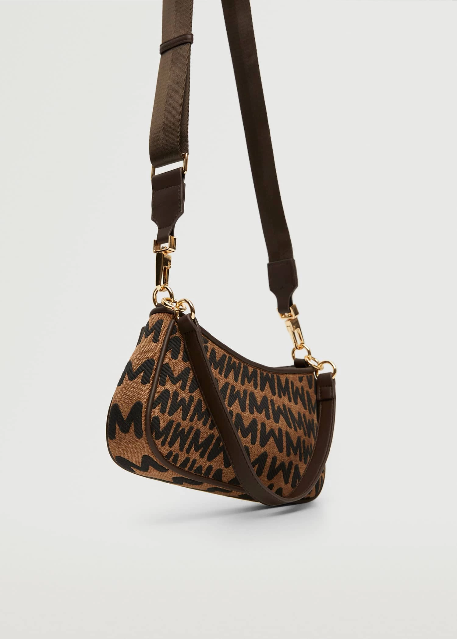 Mango Baguette Bag With Logo Chocolate 7 Mango Baguette Bag With Logo Chocolate - Image 7