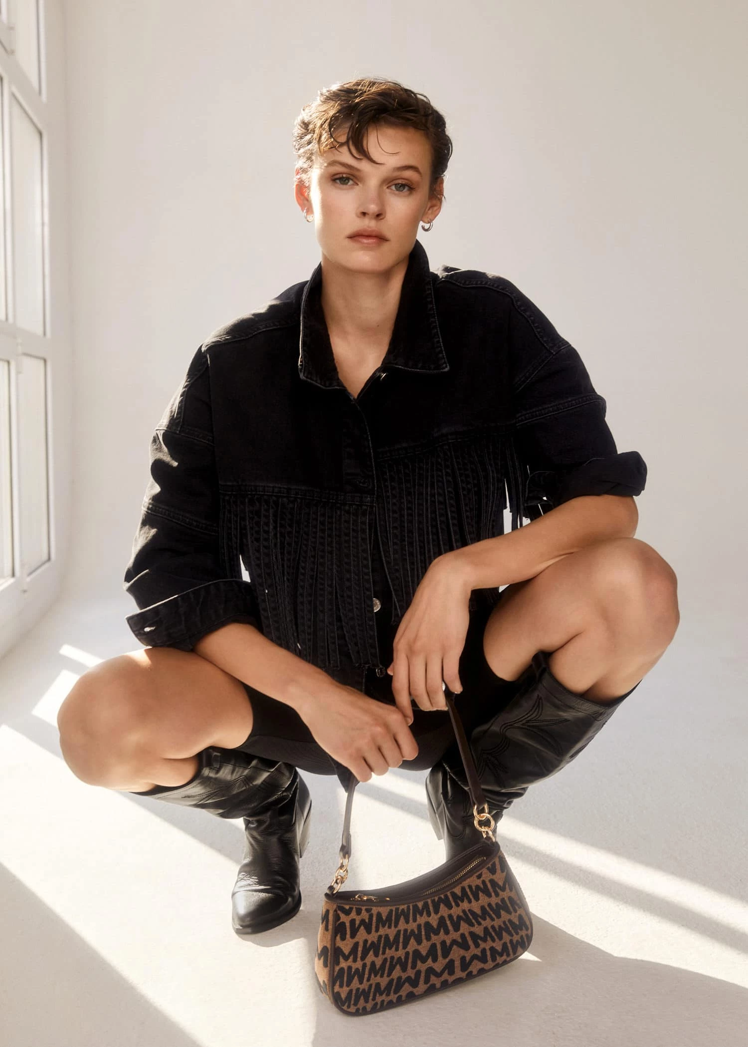 Mango Baguette Bag With Logo Chocolate 11 Mango Baguette Bag With Logo Chocolate - Image 11