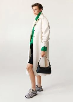 Mango Baguette Bag Buckle Handle Black