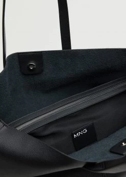 Mango Leather-effect Shopper Bag Medium Brown -Mango Bags Sales Store unnamed file 271