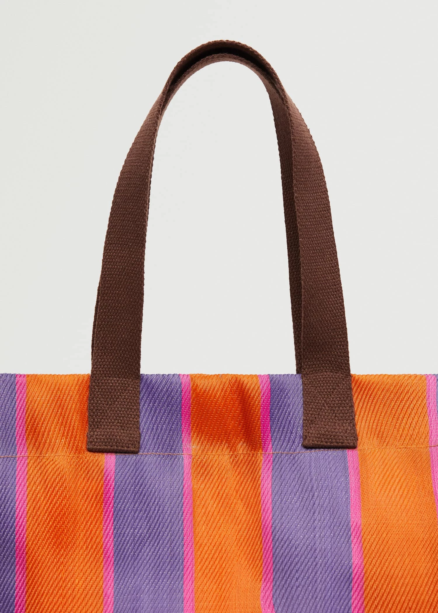 Mango Striped Shopper Bag Green 13 Mango Striped Shopper Bag Green - Image 13