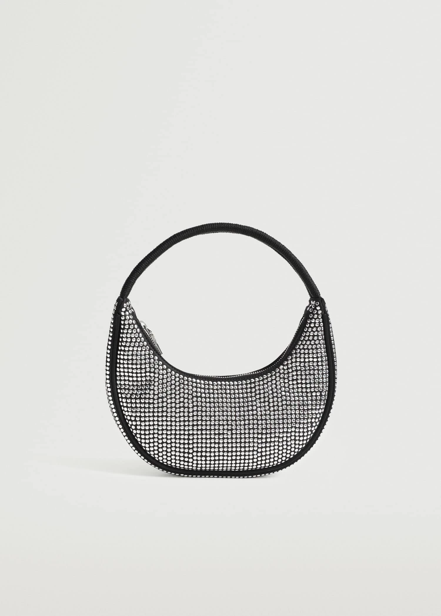 Mango Glossy Baguette Bag Black 2 Mango Glossy Baguette Bag Black - Image 2