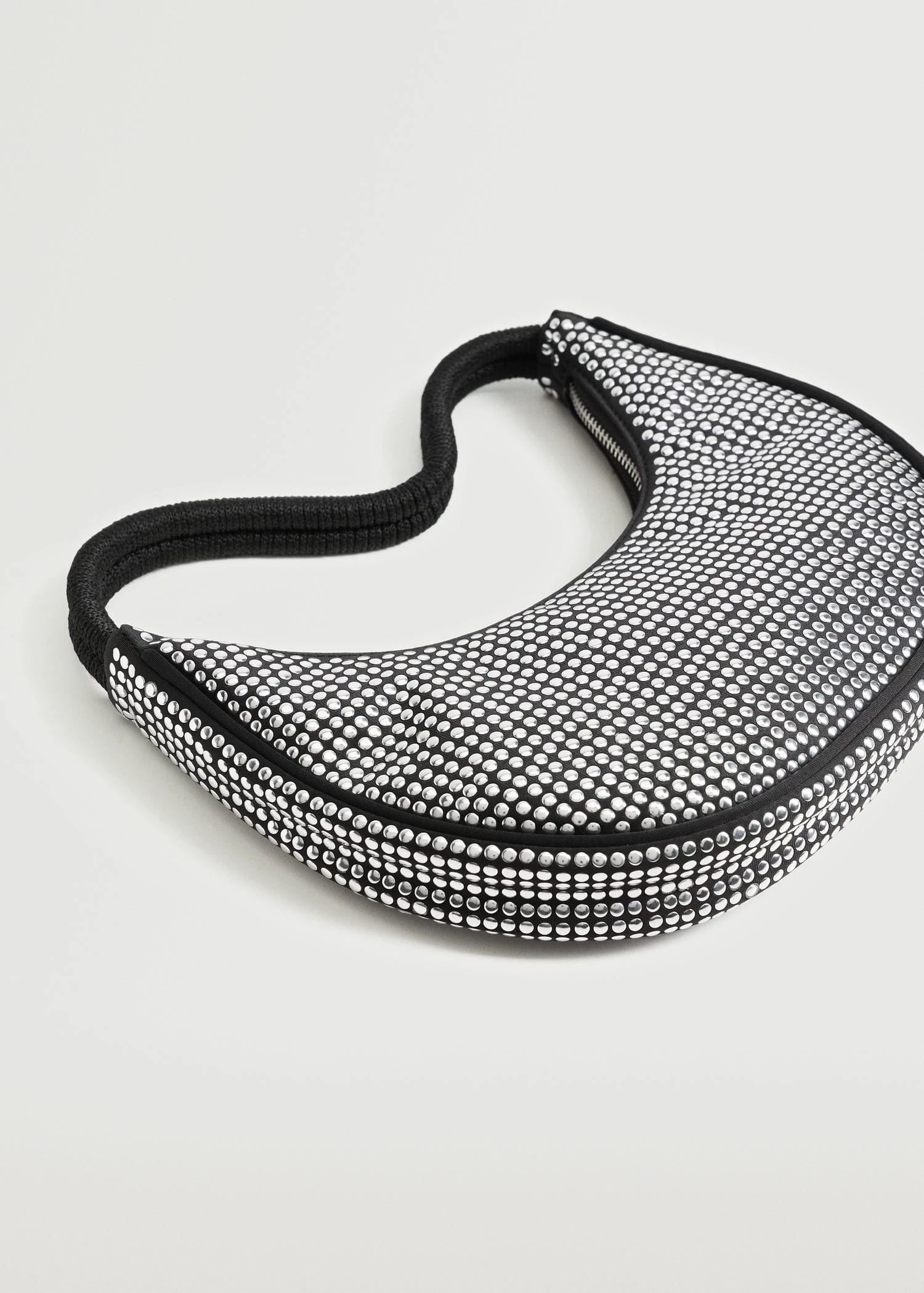 Mango Glossy Baguette Bag Black 6 Mango Glossy Baguette Bag Black - Image 6