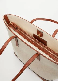 Mango Canvas Shopper Bag Leather -Mango Bags Sales Store unnamed file 359
