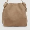 Mango Leather Bucket Bag Sand