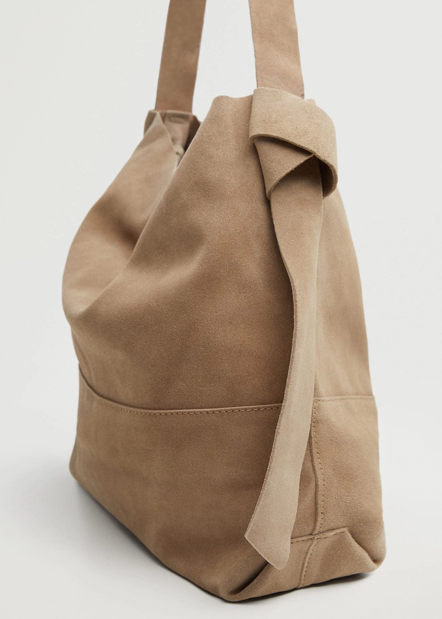 Mango Leather Bucket Bag Sand 2 Mango Leather Bucket Bag Sand - Image 2