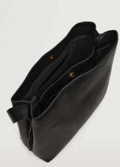 Mango Buckle Detail Shopper Bag Black -Mango Bags Sales Store unnamed file 446