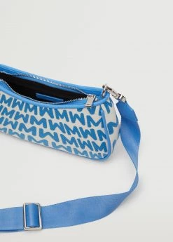 Mango Baguette Bag With Logo Blue -Mango Bags Sales Store unnamed file 506