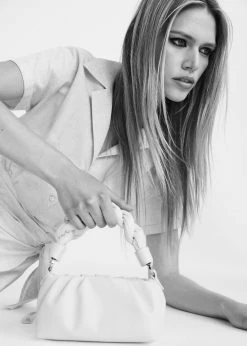 Mango Crossbody Bag With Twisted Strap Blue