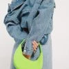 Mango Fluorine Baguette Bag Green